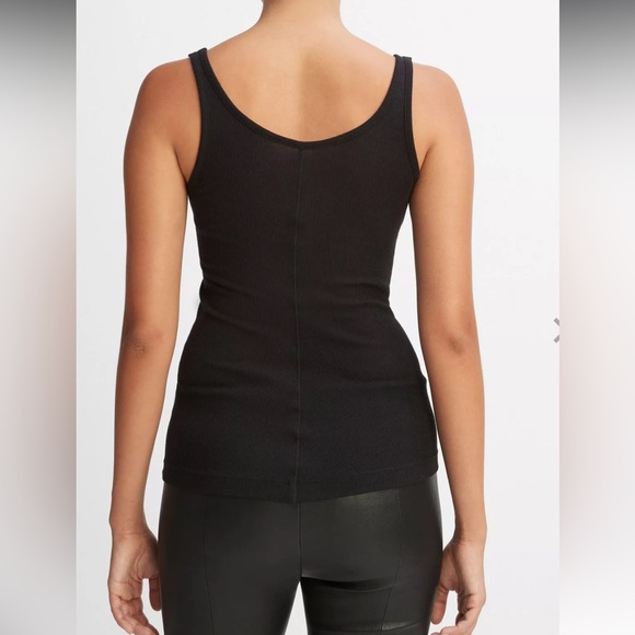 VINCE Scoop-Neck Tank Black Sz Large - Picture 3 of 10
